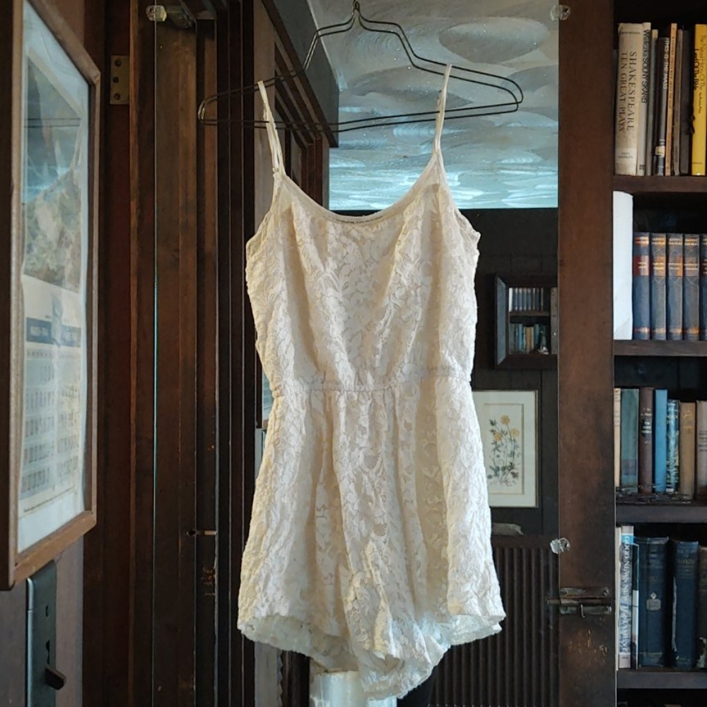 Hollister Lace white romper